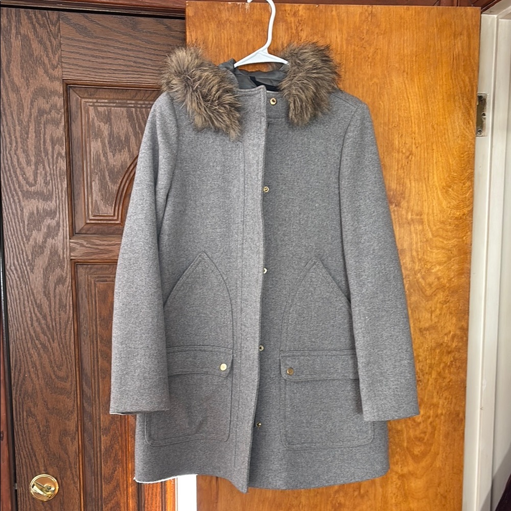 J Crew Gray Wool Coat